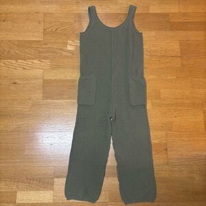 Anrabess Outdoor Vacation Beach Preppy Boho Slouchy Knit Coverup Jumpsuit S